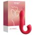 Honey Play Box Joi Thrust 2 - smart støtende, slikkende vibrator (rød)