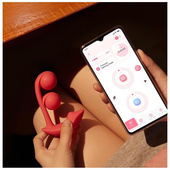 Honey Play Box Melody - smart, perlete 2i1 vibrator (rød)