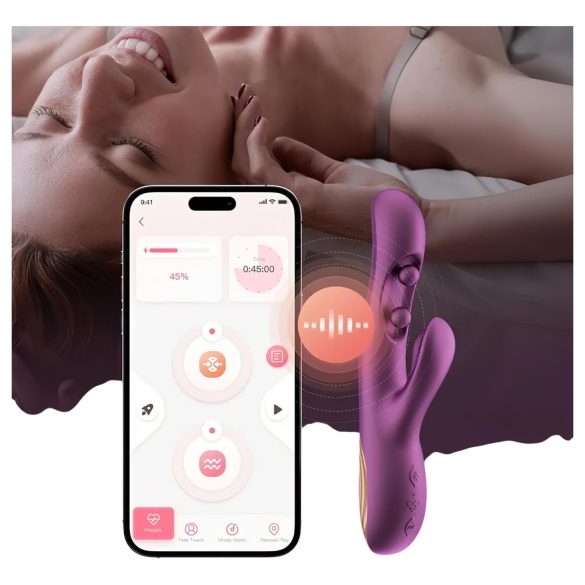 Honey Play Box Gem - Smart G-punkt og klitorisvibrator med perler (lilla)