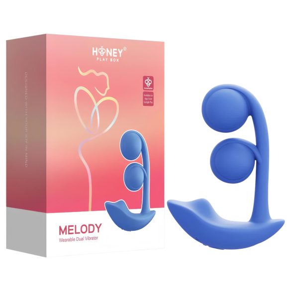 Honey Play Box Melody - smart 2-i-1 perlevibrator (blå)