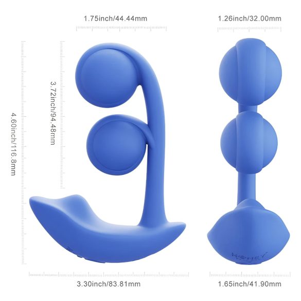 Honey Play Box Melody - smart 2-i-1 perlevibrator (blå)