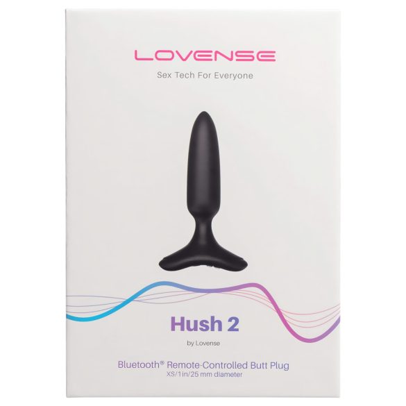 LOVENSE Hush 2 XS - oppladbar liten analvibrator (25mm) - svart