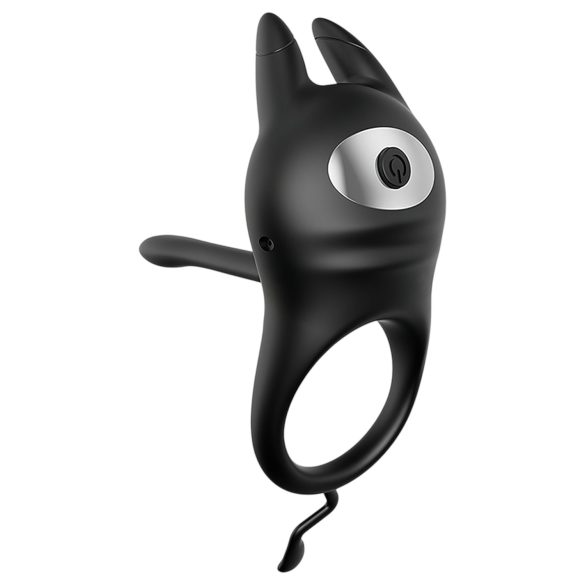 AlvUp - vibrerende penisring med klitorisstimulator (svart)