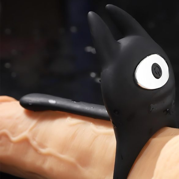 AlvUp - vibrerende penisring med klitorisstimulator (svart)