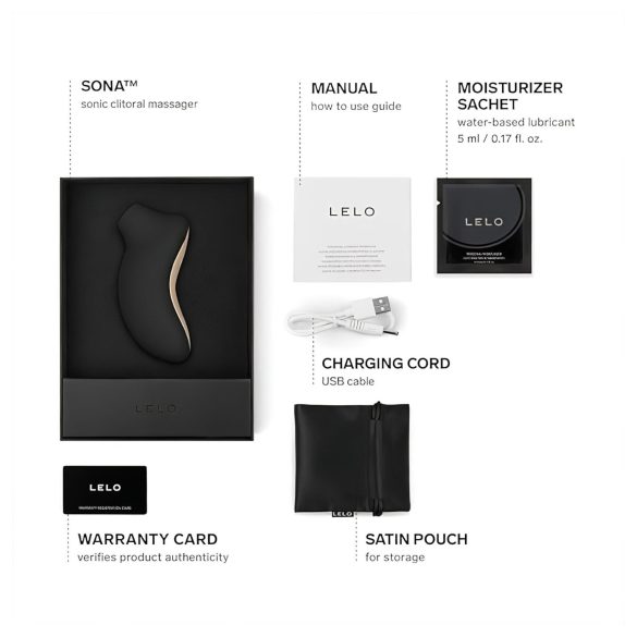 LELO Sona - lydbølge-klitorisstimulator (svart)
