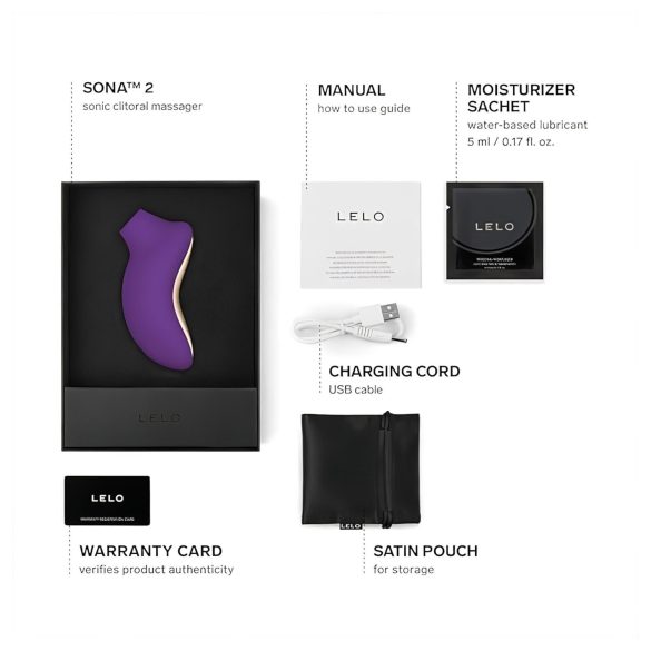 LELO Sona 2 - lydbølgestimulator for klitoris (lilla)