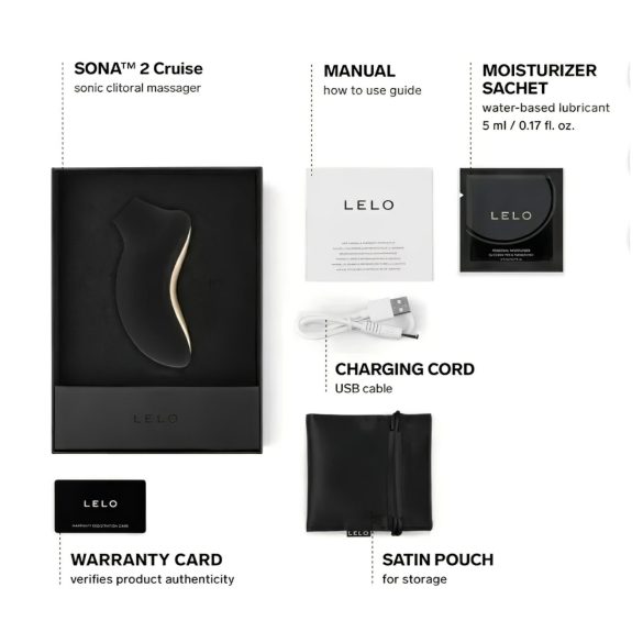 LELO Sona 2 Cruise - lydbølgevibrator for klitoris (svart)