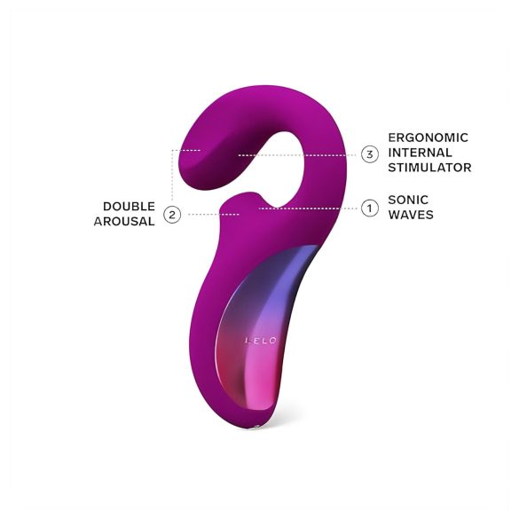 LELO Enigma - oppladbar, vanntett, 2-i-1 G-punkt vibrator (lilla)