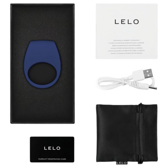 LELO Tor 3 - oppladbar, smart penisring med vibrasjon (blå)