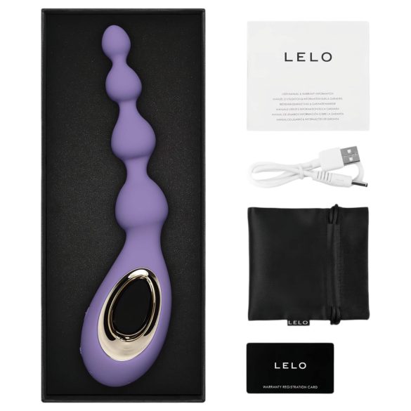 LELO Soraya Beads - oppladbar vanntett analvibrator (lilla)