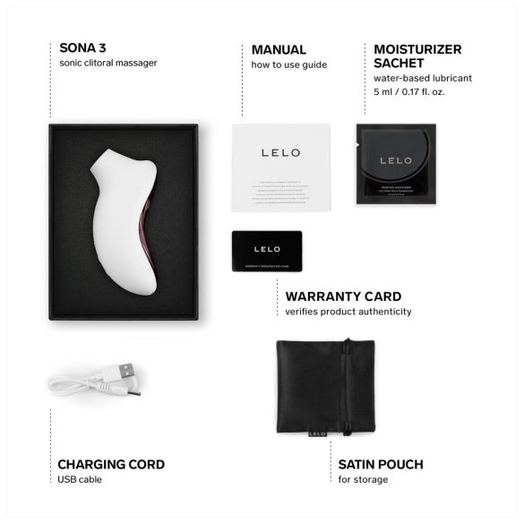 LELO Sona 3 - Lydbølger Klitorisstimulator (hvit)