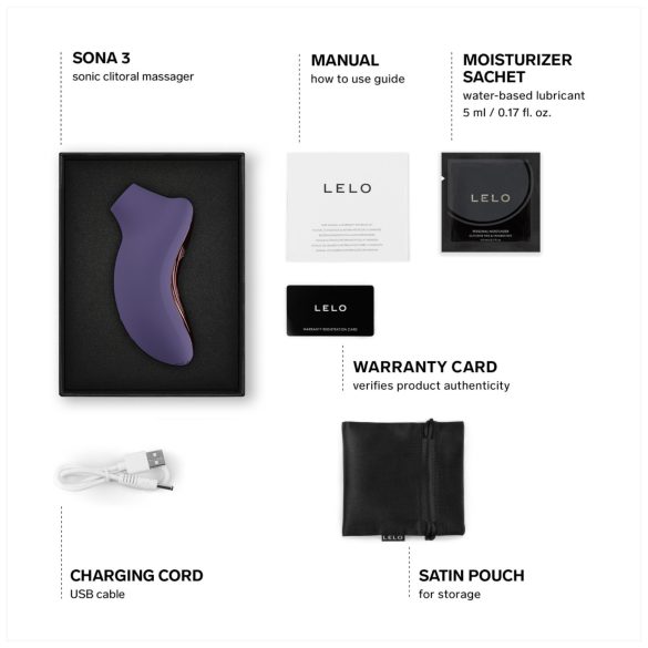 LELO Sona 3 - lydbølgestimulering for klitoris (lilla)