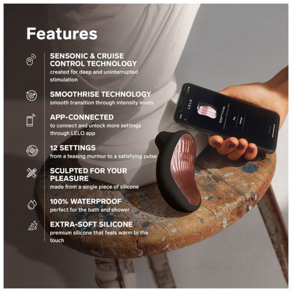 LELO Sona 3 Cruise - lydløs klitorisstimulator (svart)