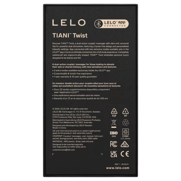 LELO Tiani Twist - smart parvibrator (rosa)