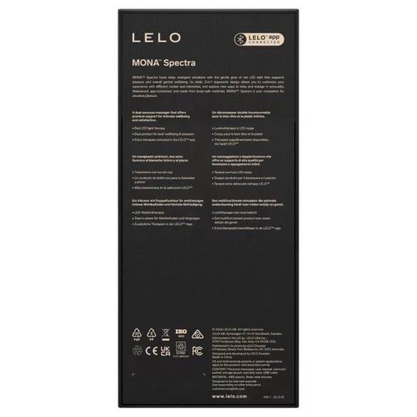 LELO Mona Spectra - smart G-punktvibrator med LED-lys (hvit)