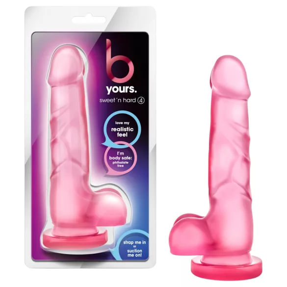 B Yours Søt og Fast 4 - herdet dildo - 18cm (rosa)