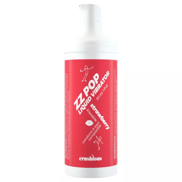 Crushious ZZ Pop - kyssbar flytende vibrator jordbær (30 ml)