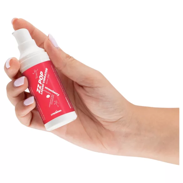 Crushious ZZ Pop - kyssbar flytende vibrator jordbær (30 ml)