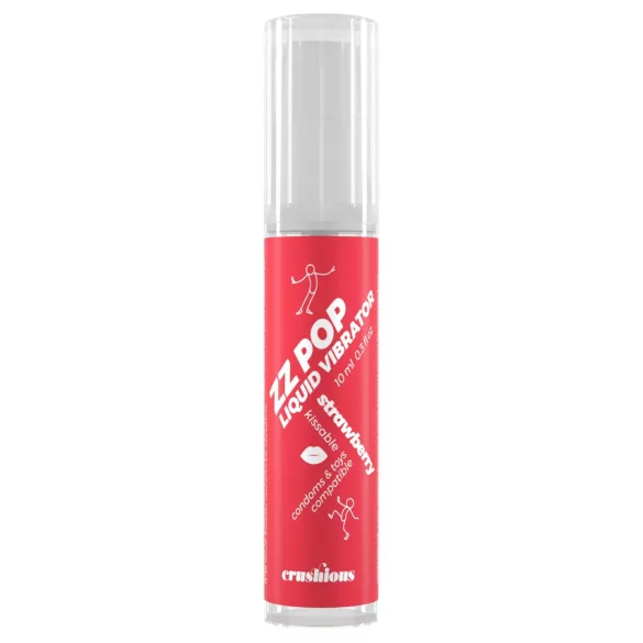 Crushious ZZ POP - spiselig flytende vibrator, jordbær (10 ml)