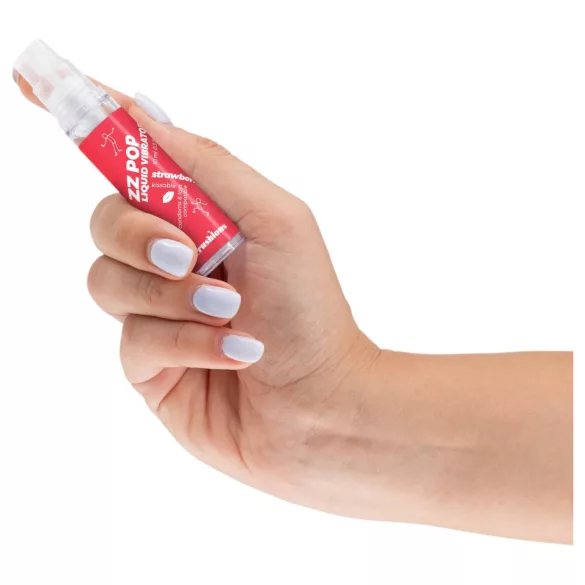 Crushious ZZ POP - spiselig flytende vibrator, jordbær (10 ml)