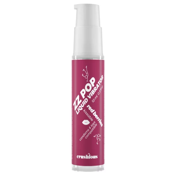 Crushious ZZ POP - spiselig flytende vibrator, røde bær (10 ml)