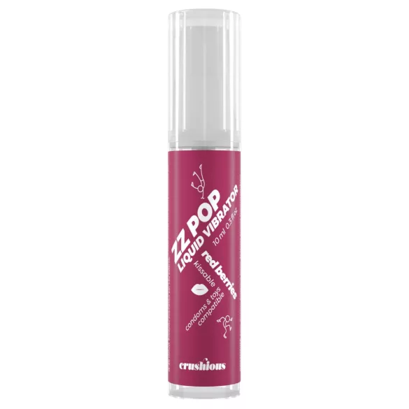 Crushious ZZ POP - spiselig flytende vibrator, røde bær (10 ml)