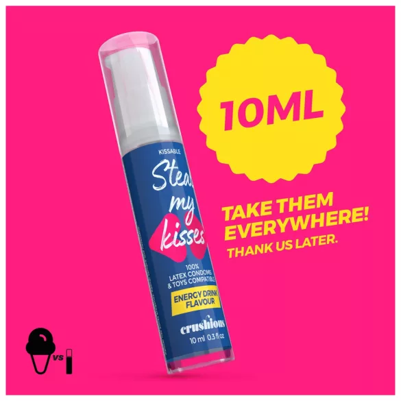 Crushious Steal My Kisses - smaksatt glidemiddel, energidrikk (10 ml)