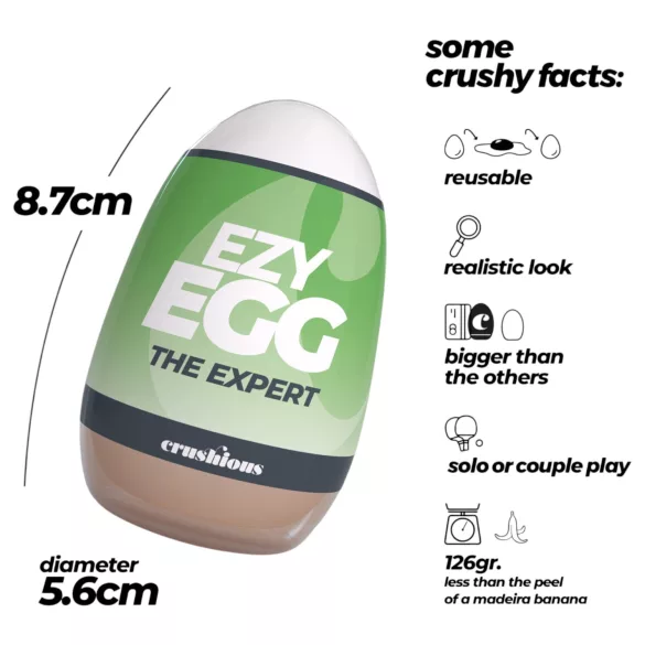 Crushious Ezy Egg The Expert - masturbator‑egg (hudfarget)