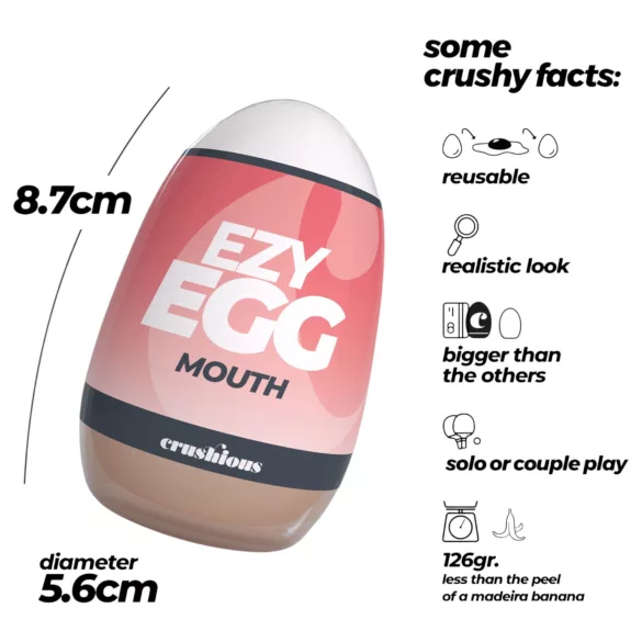 Crushious Ezy Egg Mouth - masturbator-egg (hudfarget)