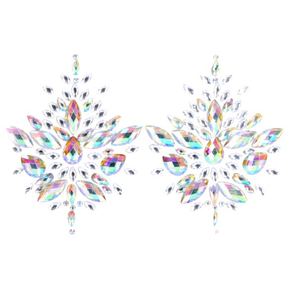 Le Désir - glitrende brystklistremerker (regnbue)