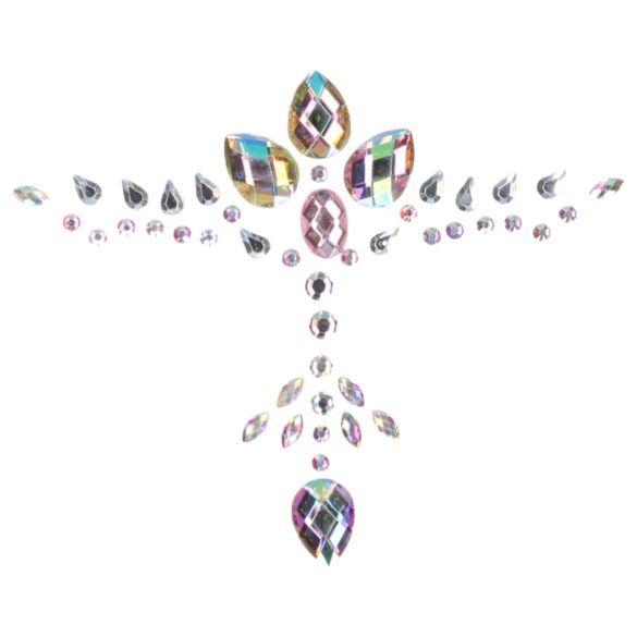 Le Désir - Glitrende brysttatovering (regnbue)