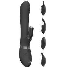 Vive Chou - 4-i-1 klitorisstimulator med arm (svart)