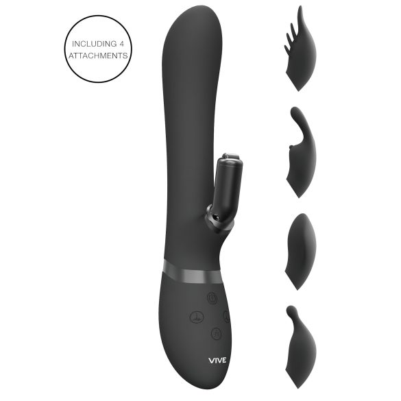 Vive Chou - 4-i-1 klitorisstimulator med arm (svart)