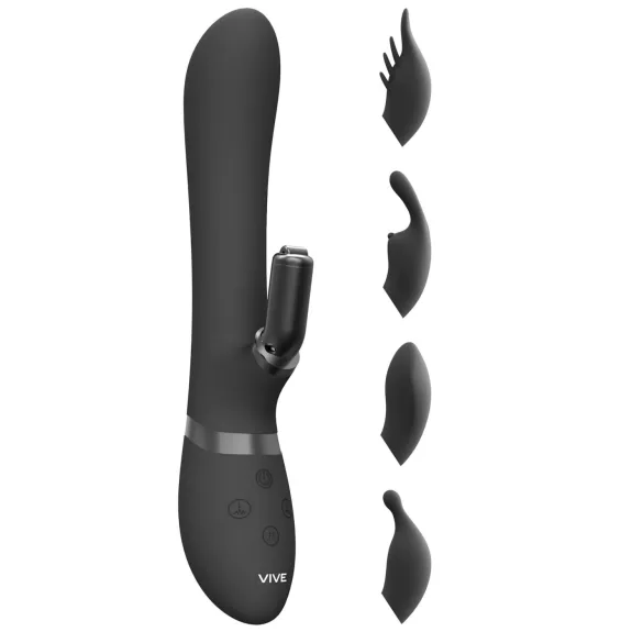 Vive Chou - 4-i-1 klitorisstimulator med arm (svart)