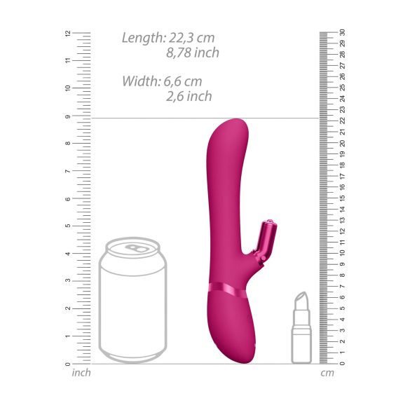 Vive Chou - oppladbar klitorisvibrator med utskiftbare hoder (rosa)