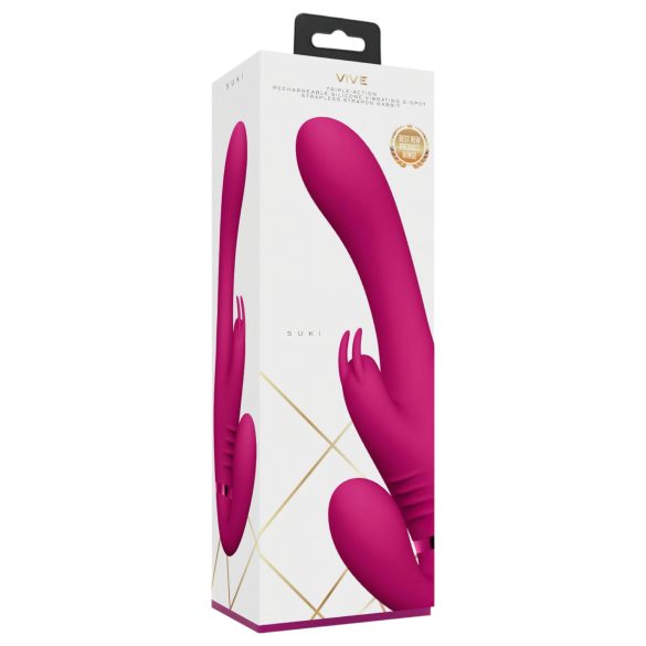 Vive Suki – Festbar Vibrator uten Sele (Rosa)