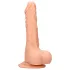RealRock Dong 7 - naturtro dildo med testikler (17 cm) - naturlig