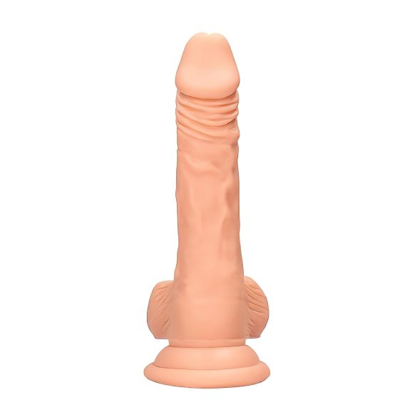 RealRock Dong 7 - naturtro dildo med testikler (17 cm) - naturlig
