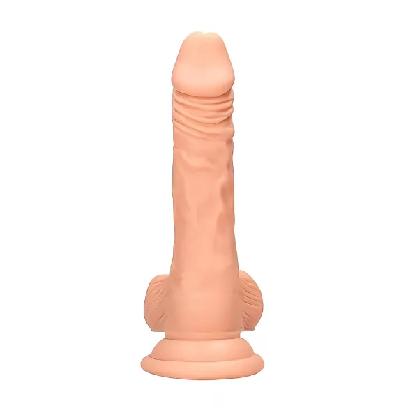 RealRock Dong 7 - naturtro dildo med testikler (17 cm) - naturlig