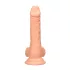 RealRock Dong 7 - naturtro dildo med testikler (17 cm) - naturlig