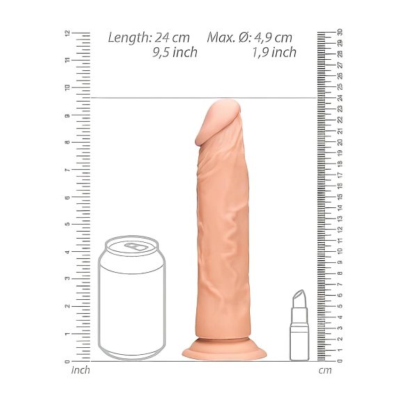 RealRock Dong 9 - realistisk dildo (23cm) - naturlig