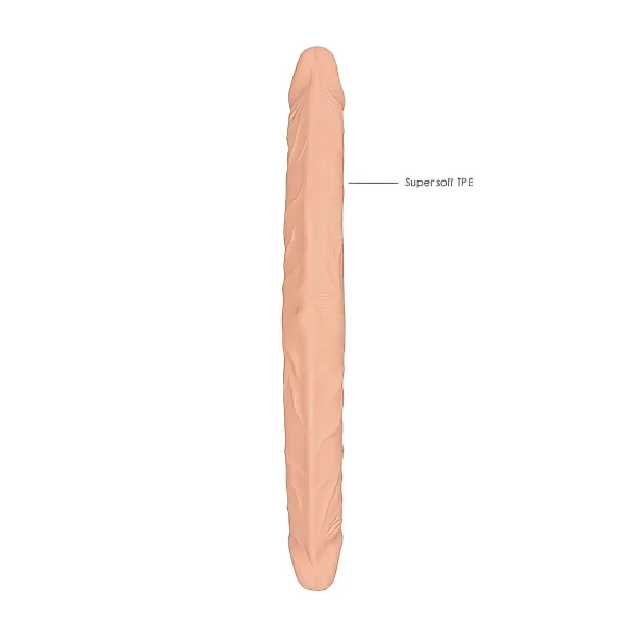 RealRock Dobbel Dildo 14" - naturlig (36 cm)