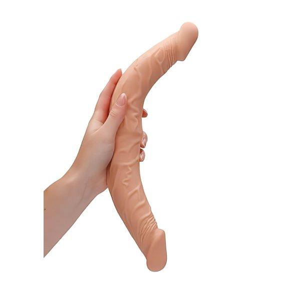 RealRock Dobbel Dildo 14" - naturlig (36 cm)