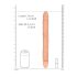 RealRock Dobbel Dildo 14" - naturlig (36 cm)
