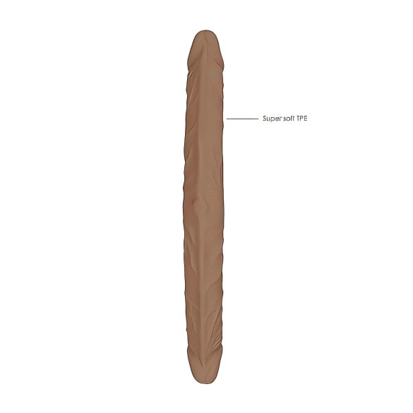 RealRock Dobbel Dildo 14 - dobbel dildo (36 cm) - mørk natur