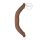 RealRock Dobbel Dong 18 - dobbelt dildo (46 cm) - mørk hudtone