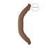 RealRock Dobbel Dong 18 - dobbelt dildo (46 cm) - mørk hudtone