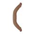 RealRock Dobbel Dong 18 - dobbelt dildo (46 cm) - mørk hudtone