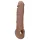 RealRock Peniserm Mansjett 21cm - Mørk Naturlig