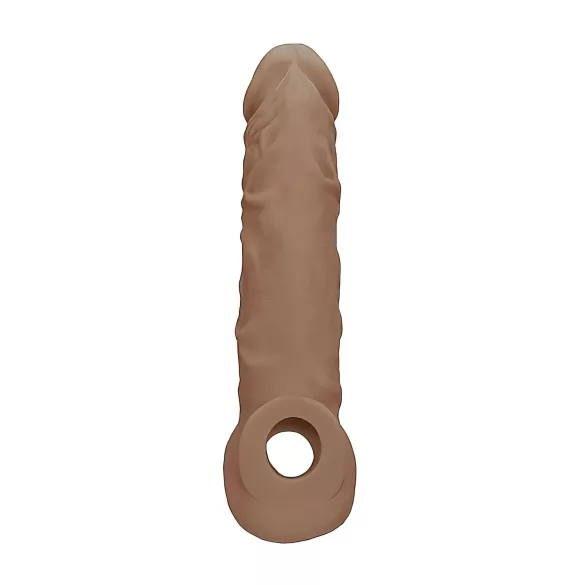 RealRock Peniserm Mansjett 21cm - Mørk Naturlig